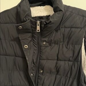 Banana Republic Black Fleece-Lined Vest